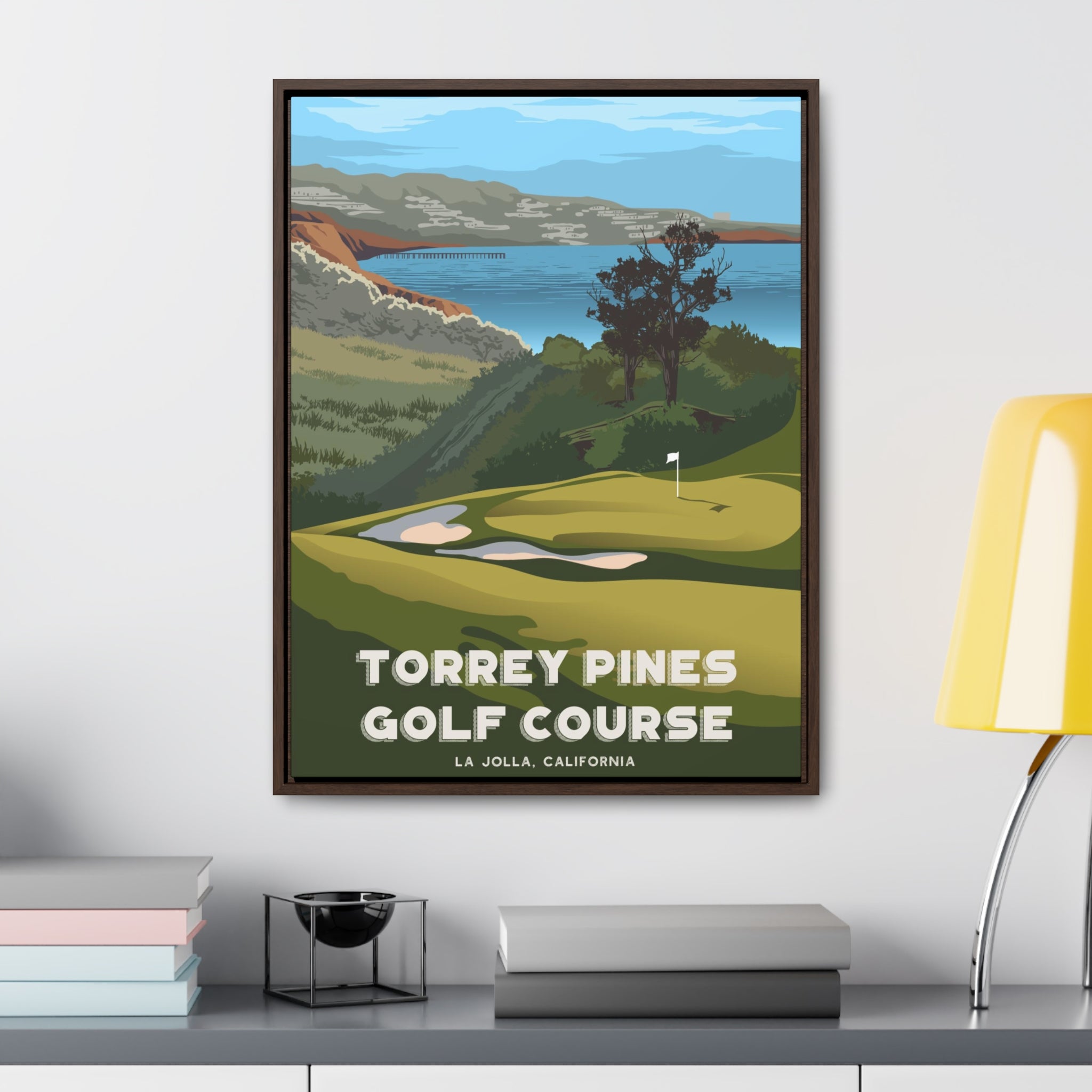 Torrey Pines Golf Course Framed Canvas Print