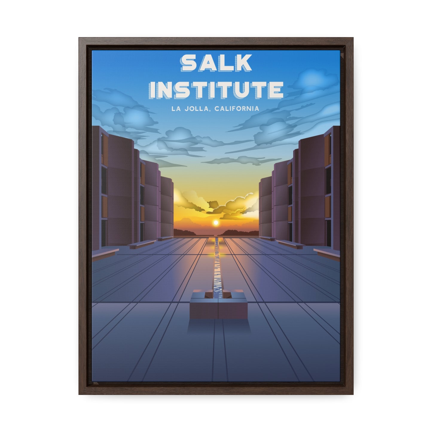 Salk Institute La Jolla Framed Canvas Print