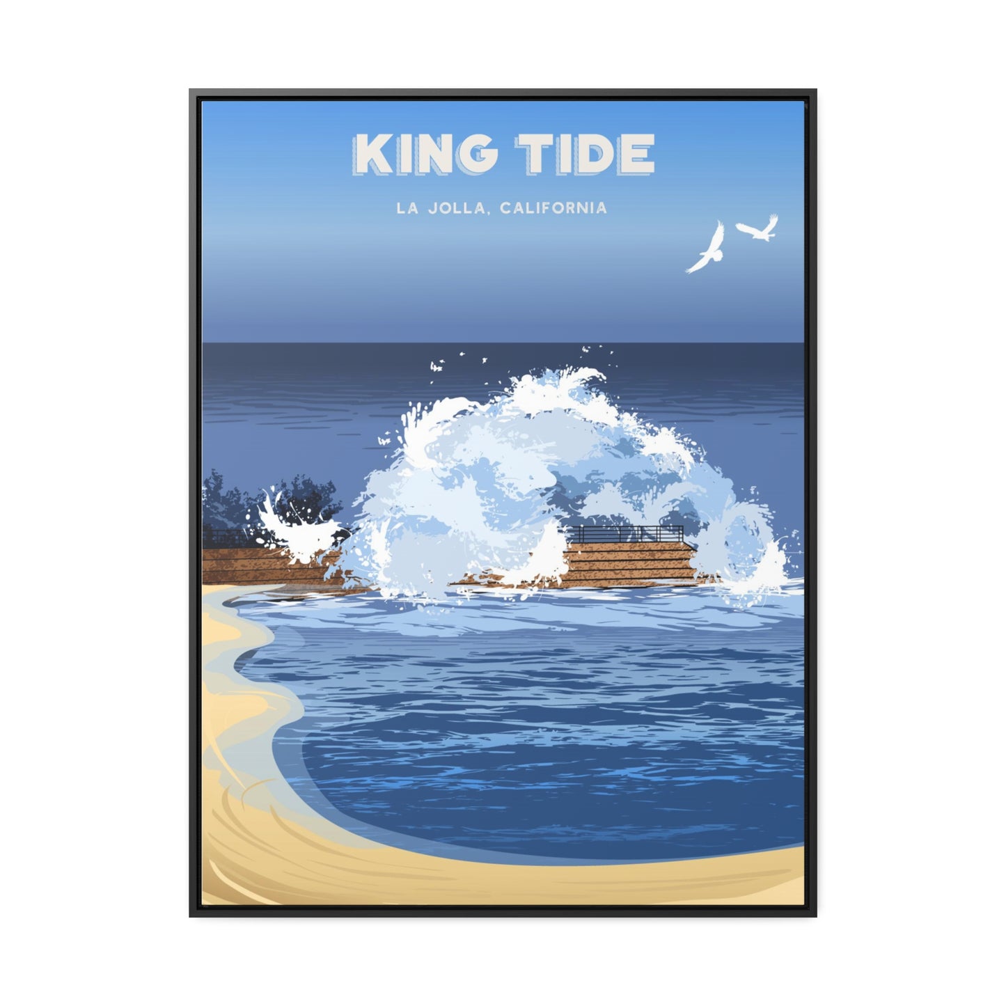 King Tide Framed Canvas Print