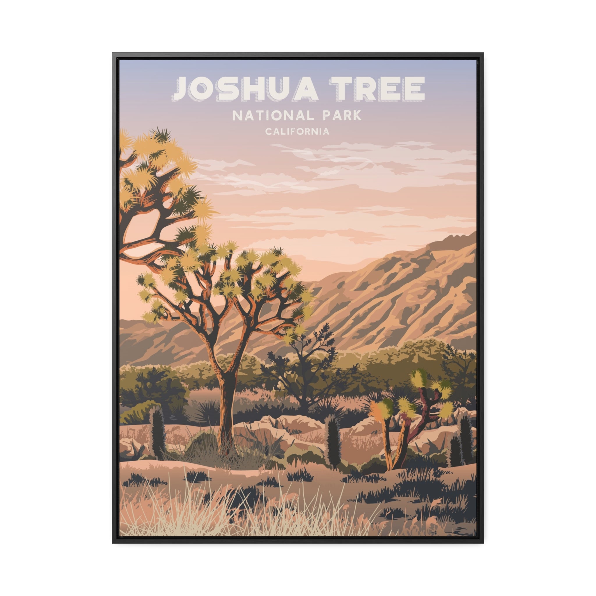 Joshua Tree Framed Canvas Print