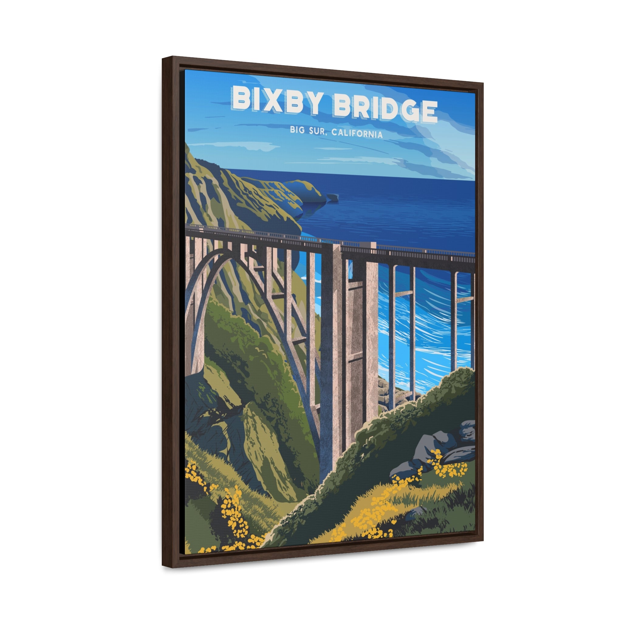 Bixby Bridge Framed Canvas Print