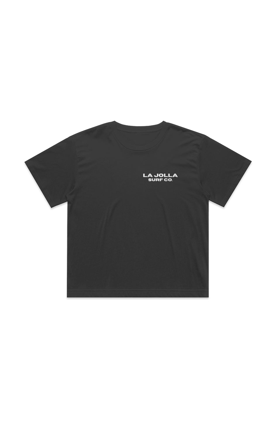 Wo's surf co black Crop Tee