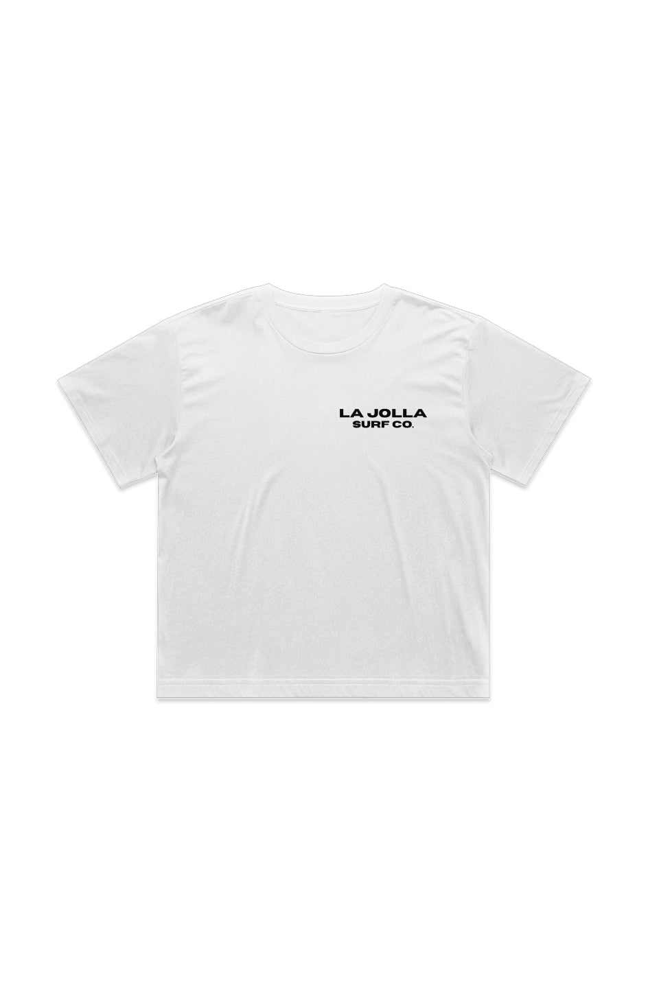 Wo's surf co white Crop Tee