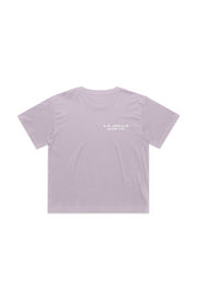 Wo's surf co purple Crop Tee