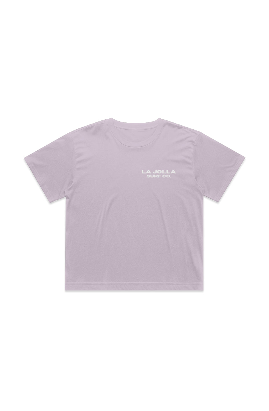 Wo's surf co purple Crop Tee