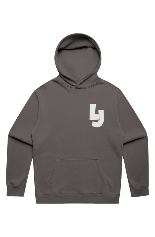 LJ Relaxed Faded Hoodie Grey