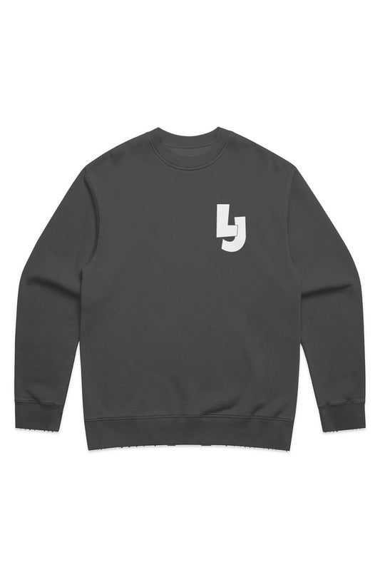 LJ Relaxed Faded Crew Black