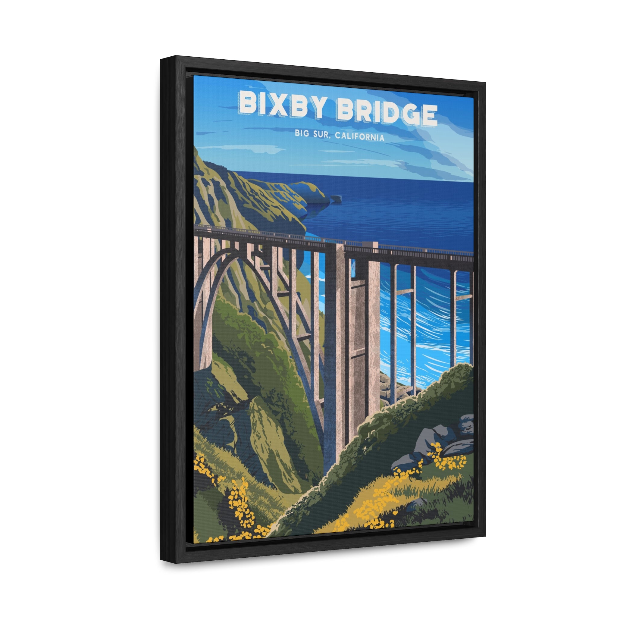 Bixby Bridge Framed Canvas Print