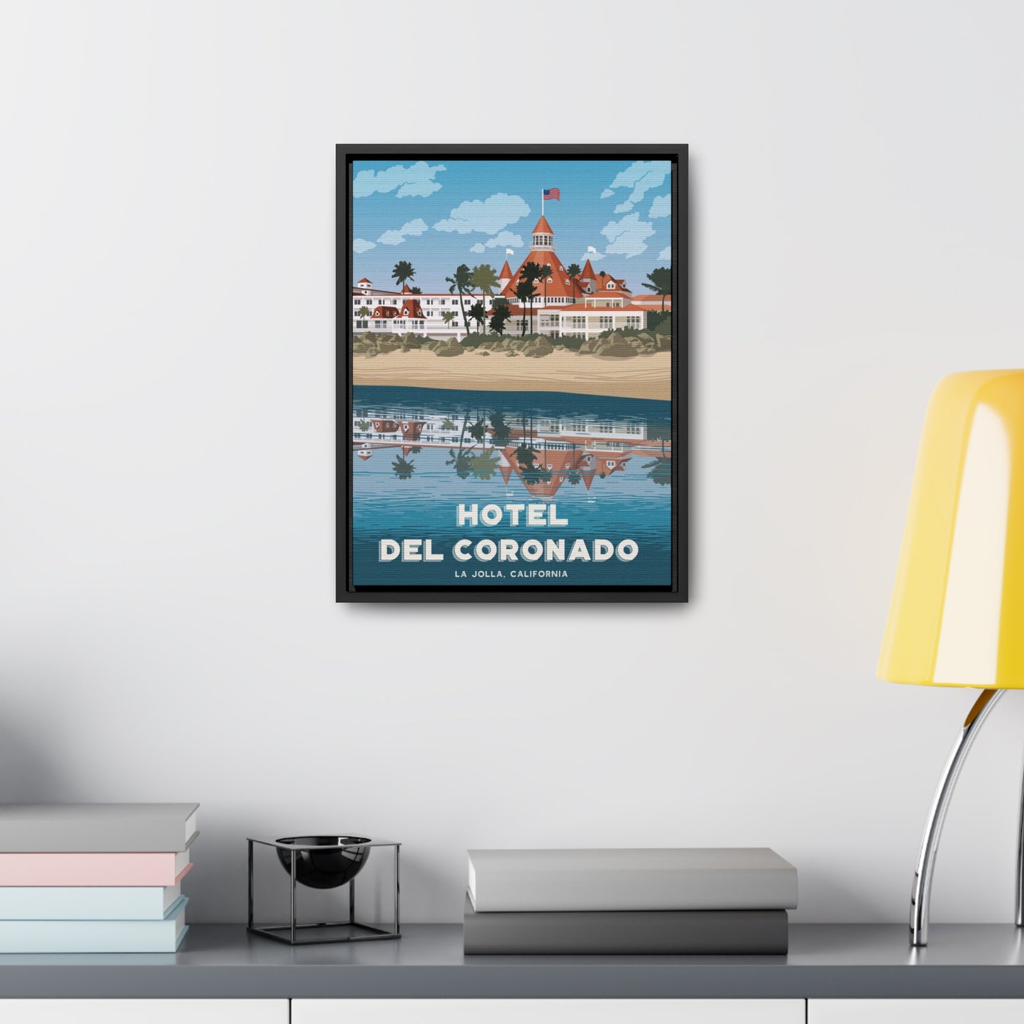 Hotel Del Coronado Framed Canvas Print