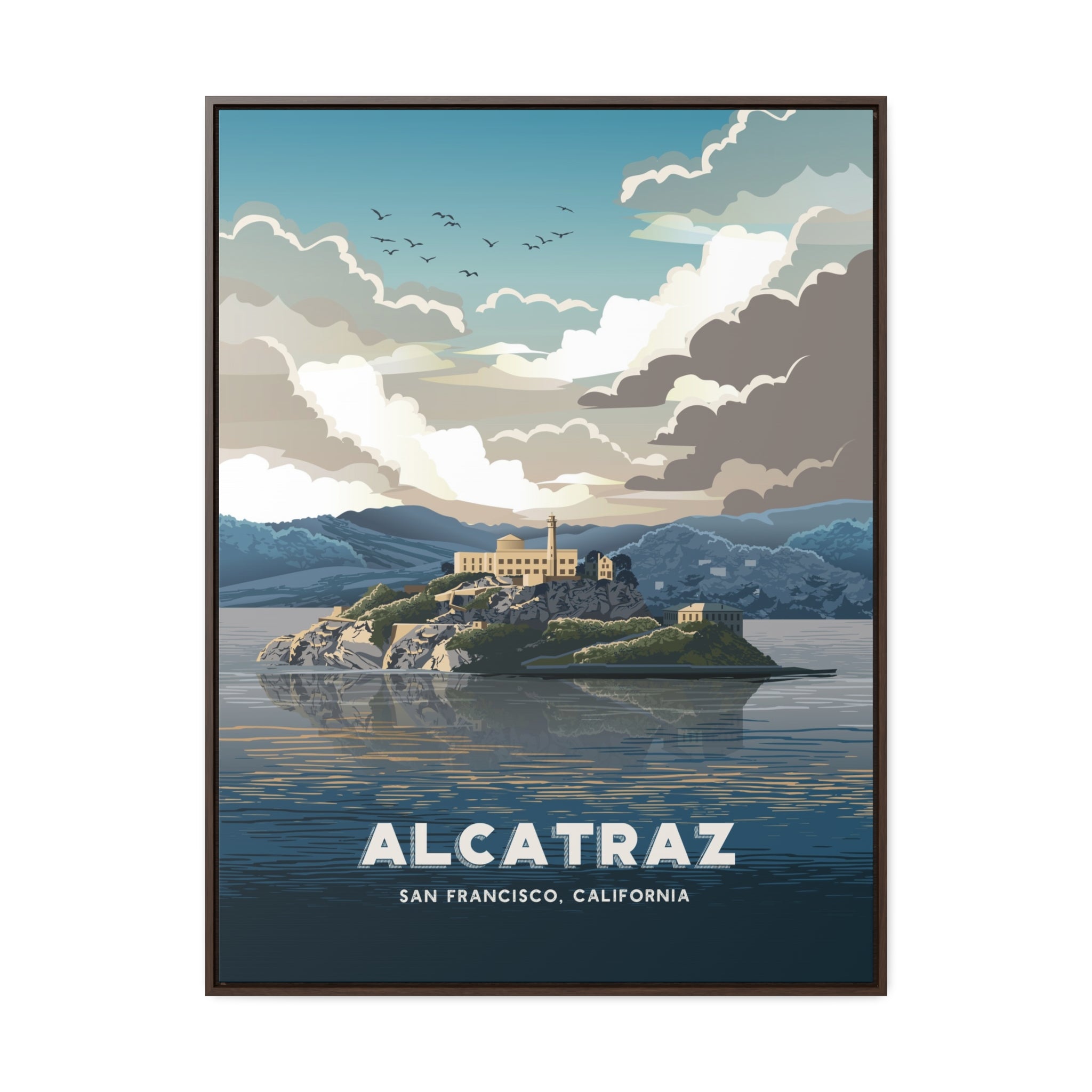 Alcatraz Framed Canvas Print