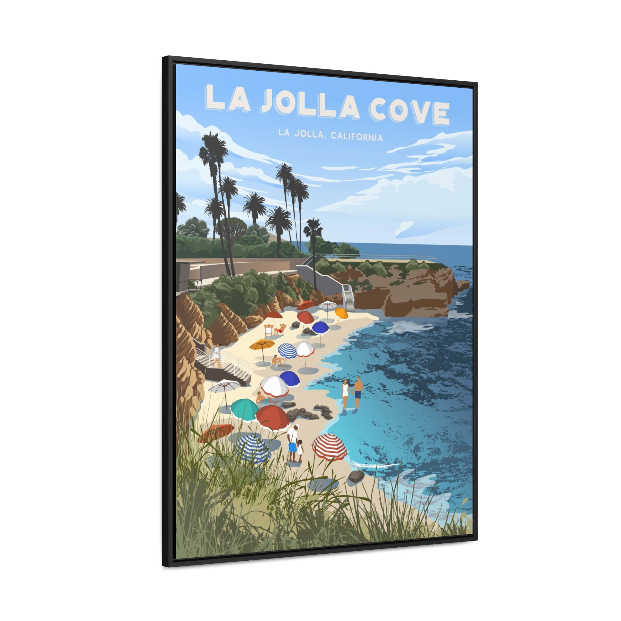 La Jolla Cove Framed Canvas Print