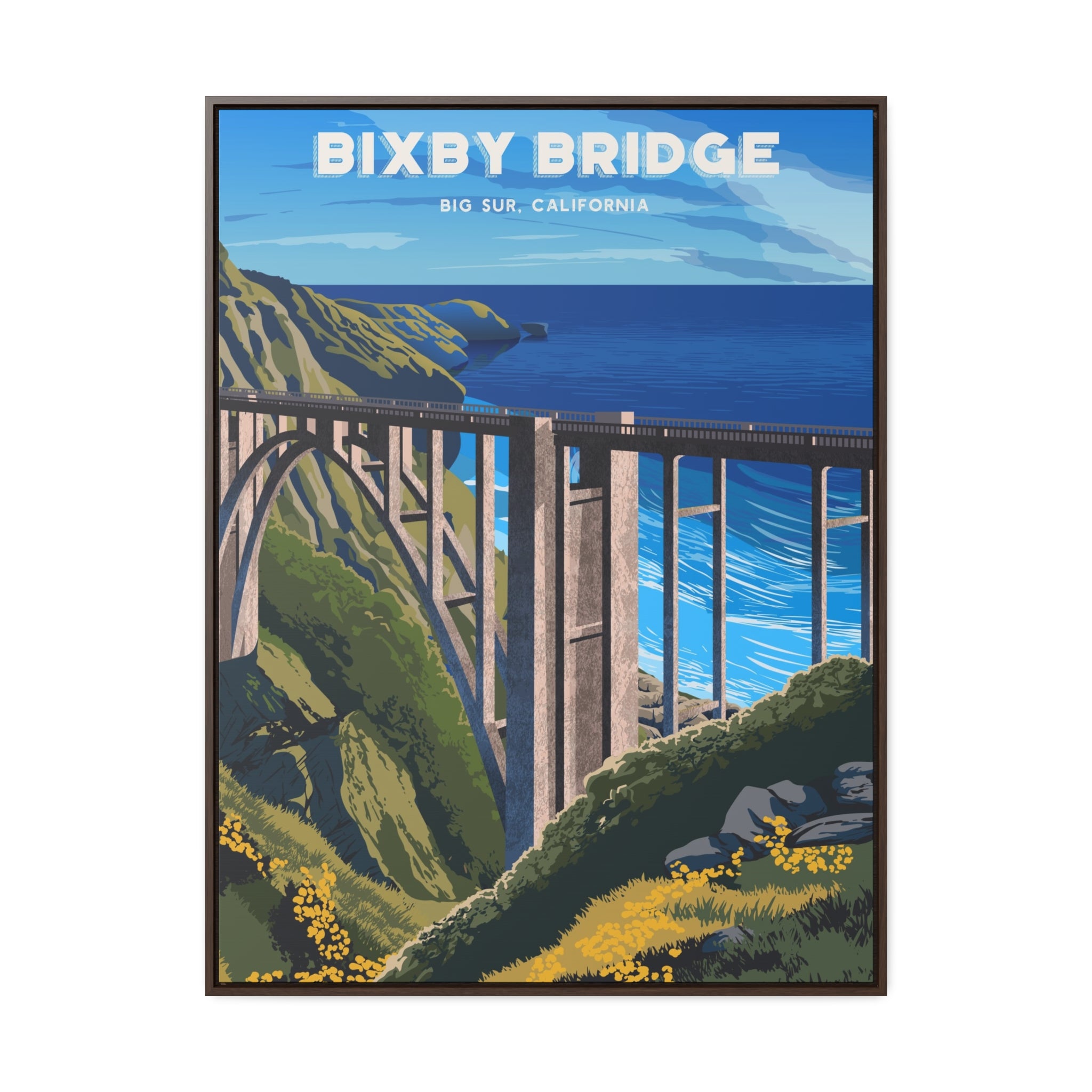 Bixby Bridge Framed Canvas Print
