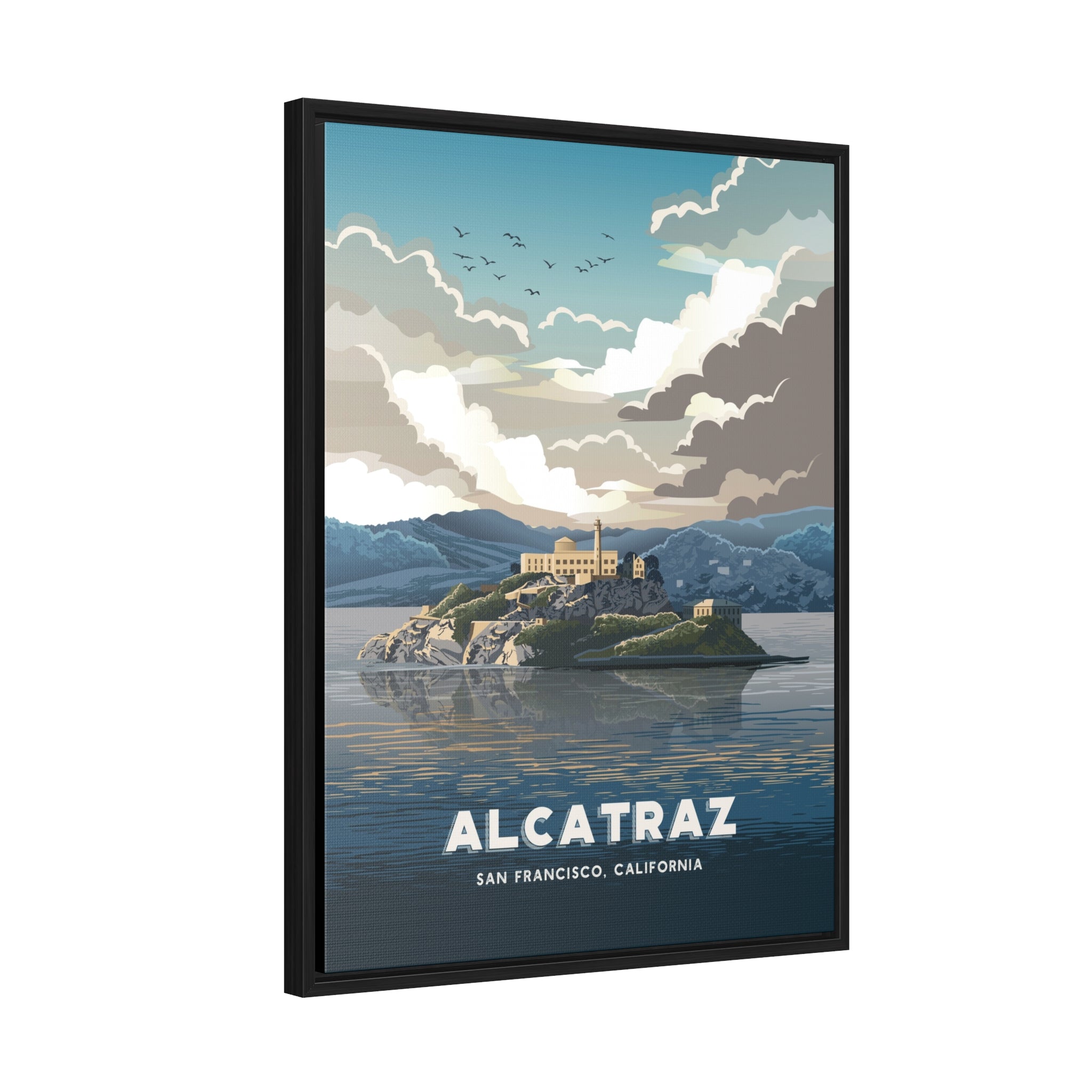 Alcatraz Framed Canvas Print