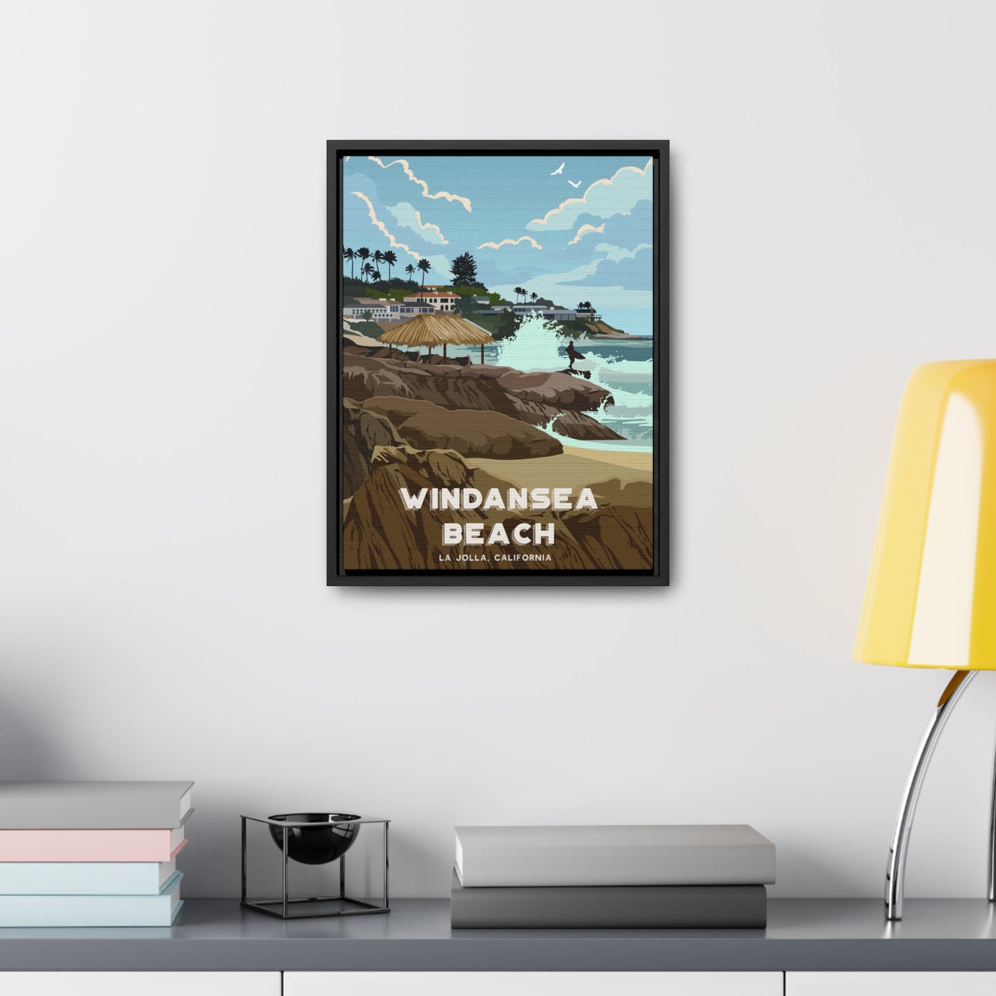 Windansea Framed Canvas Print