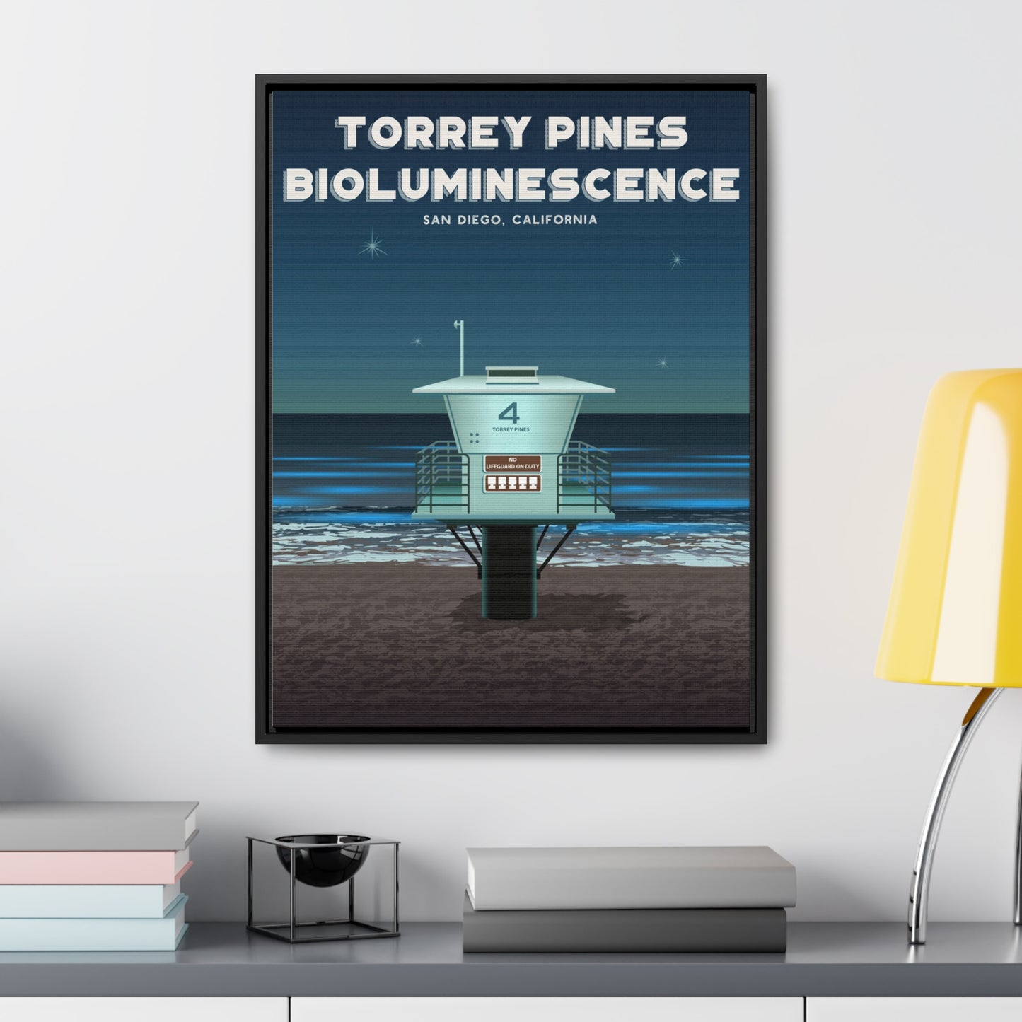 Bioluminescence Framed Canvas Print