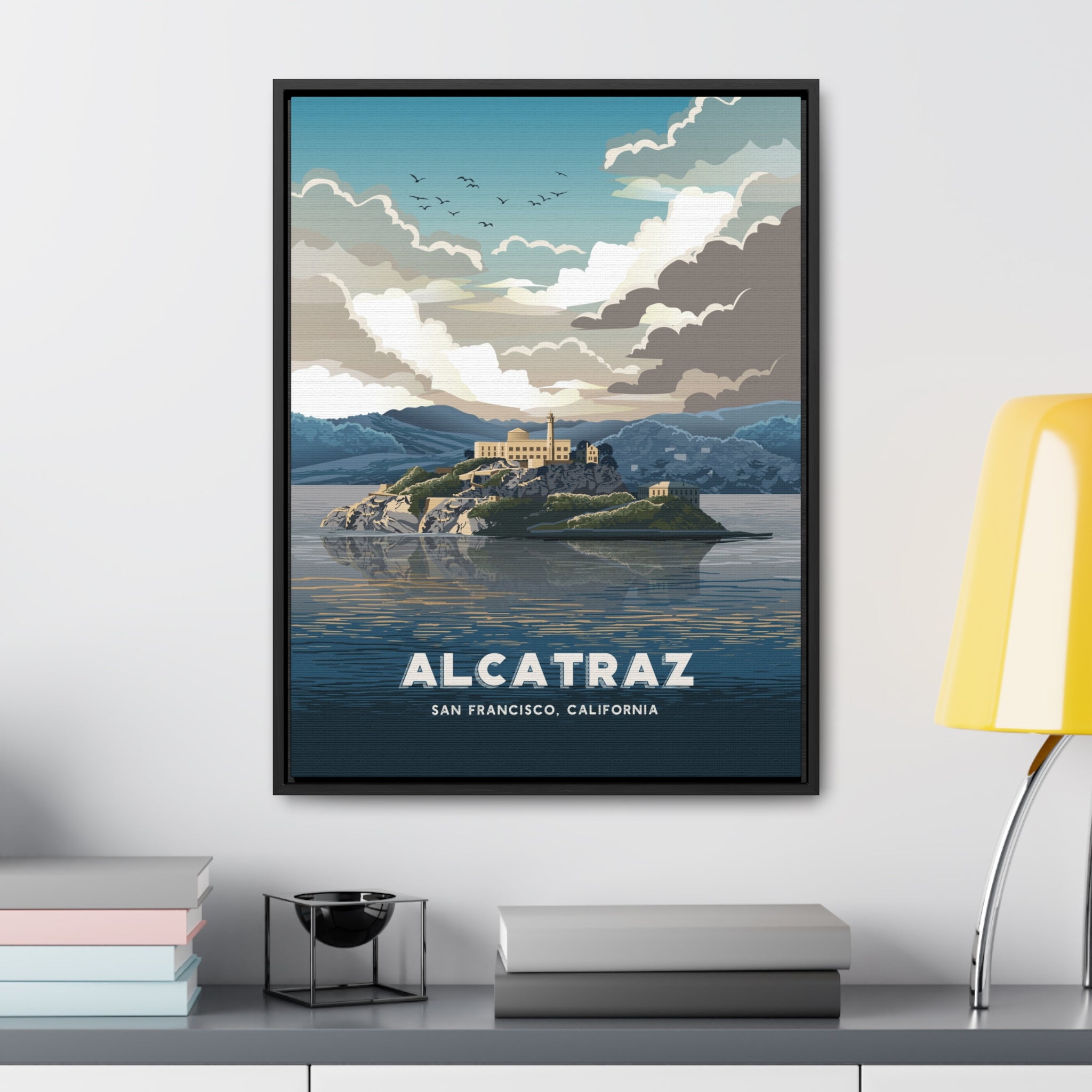 Alcatraz Framed Canvas Print