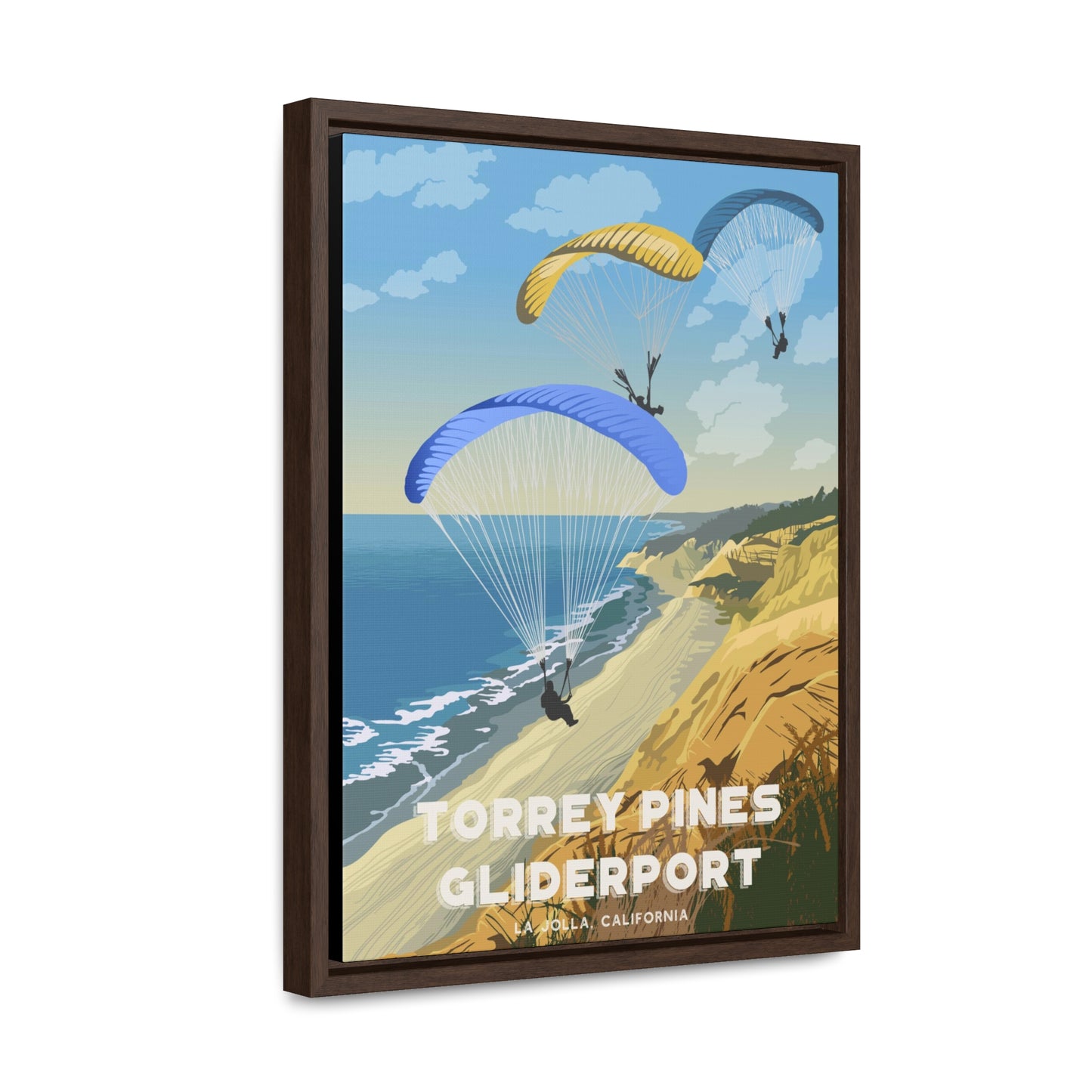 Torrey Pines Gliderport Framed Canvas Print