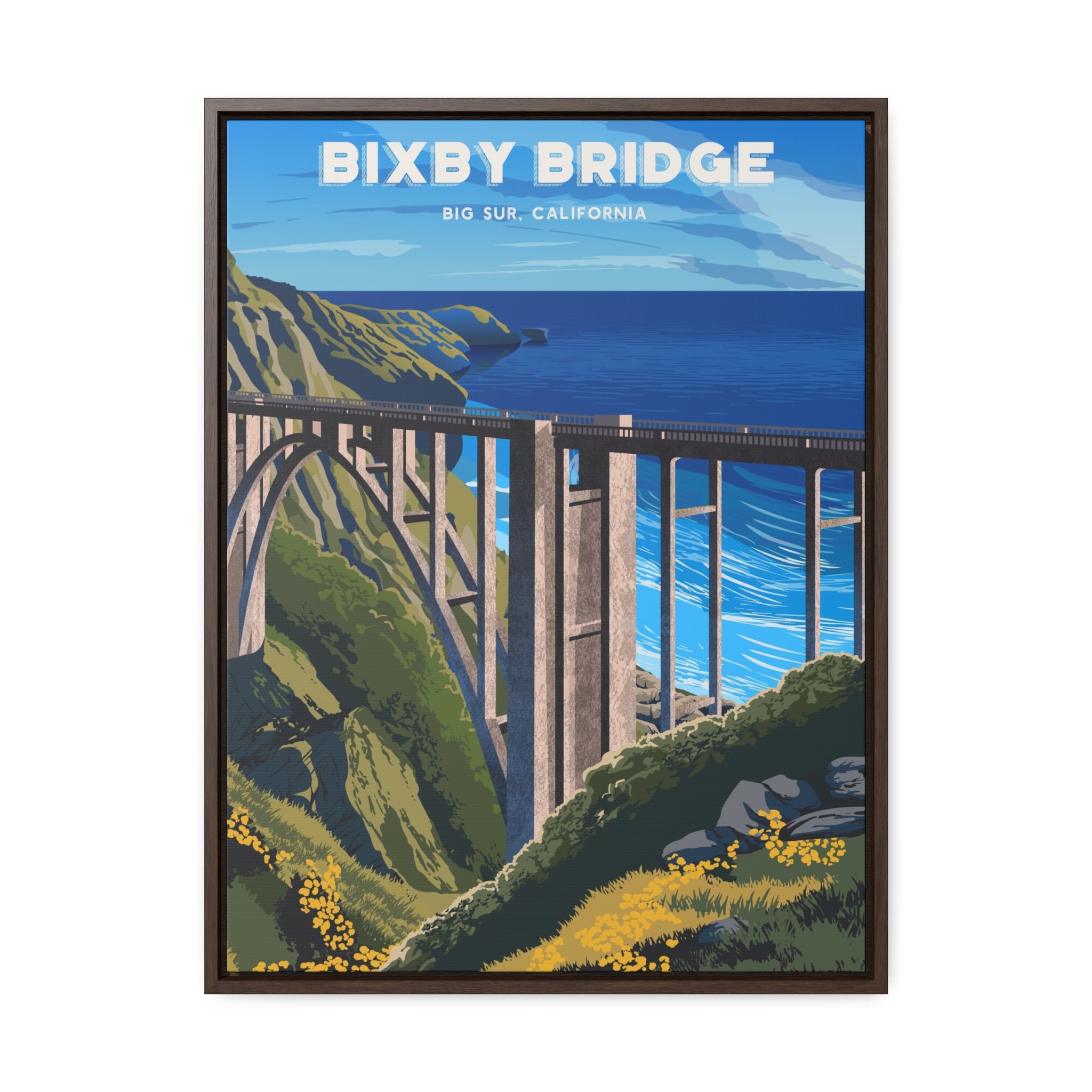 Bixby Bridge Framed Canvas Print