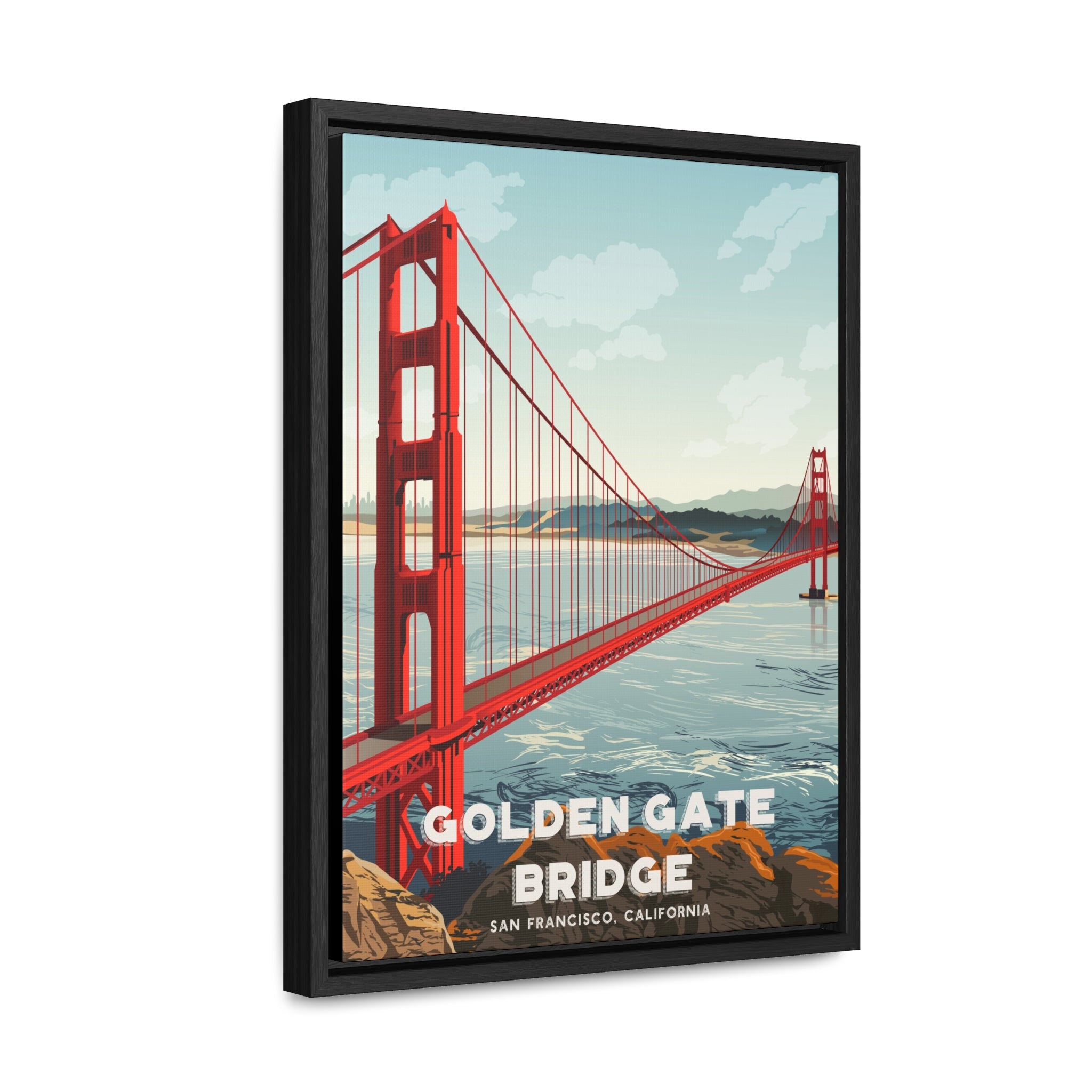 The Golden Gate Bridge Framed Canvas Print
