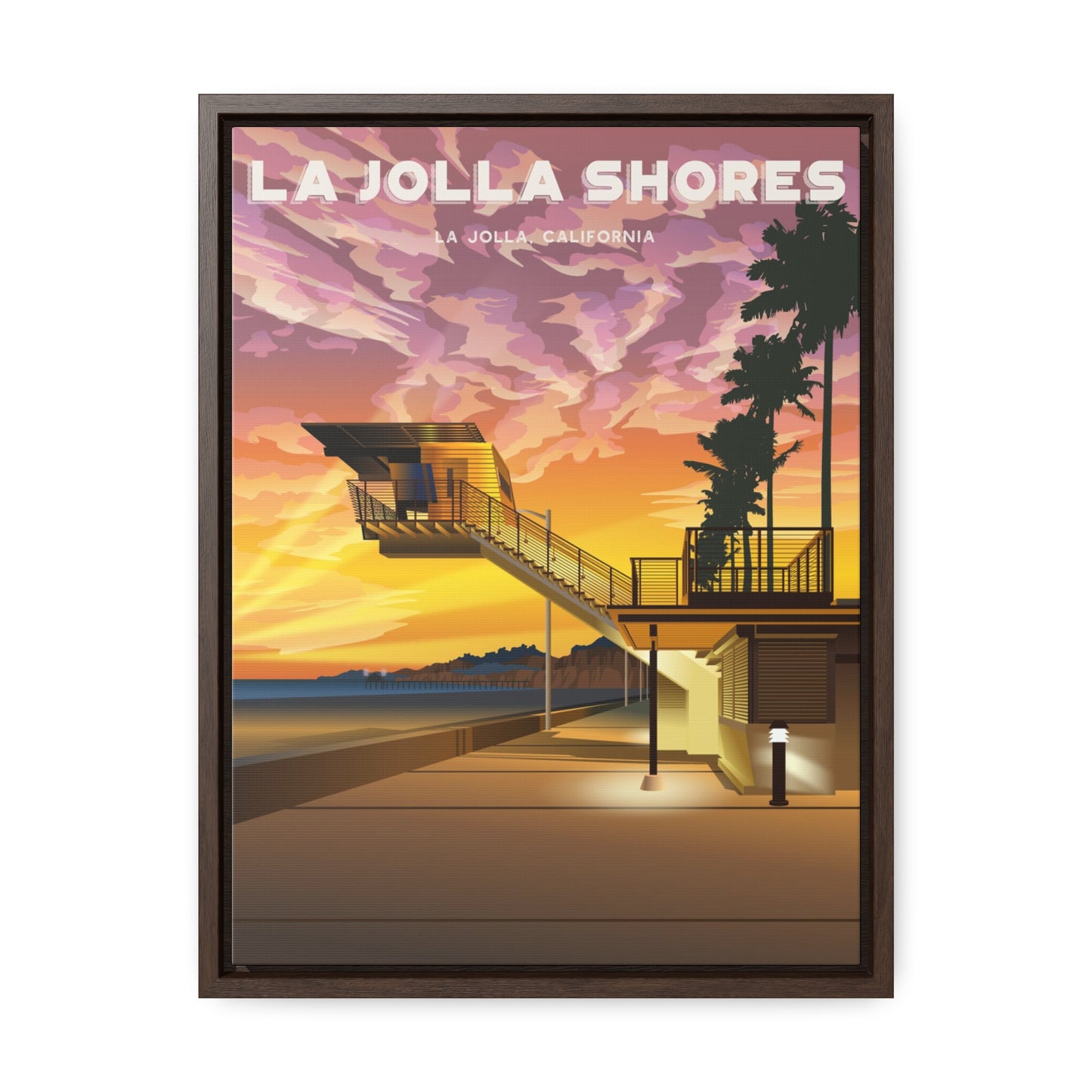 La Jolla Shores Framed Canvas Print