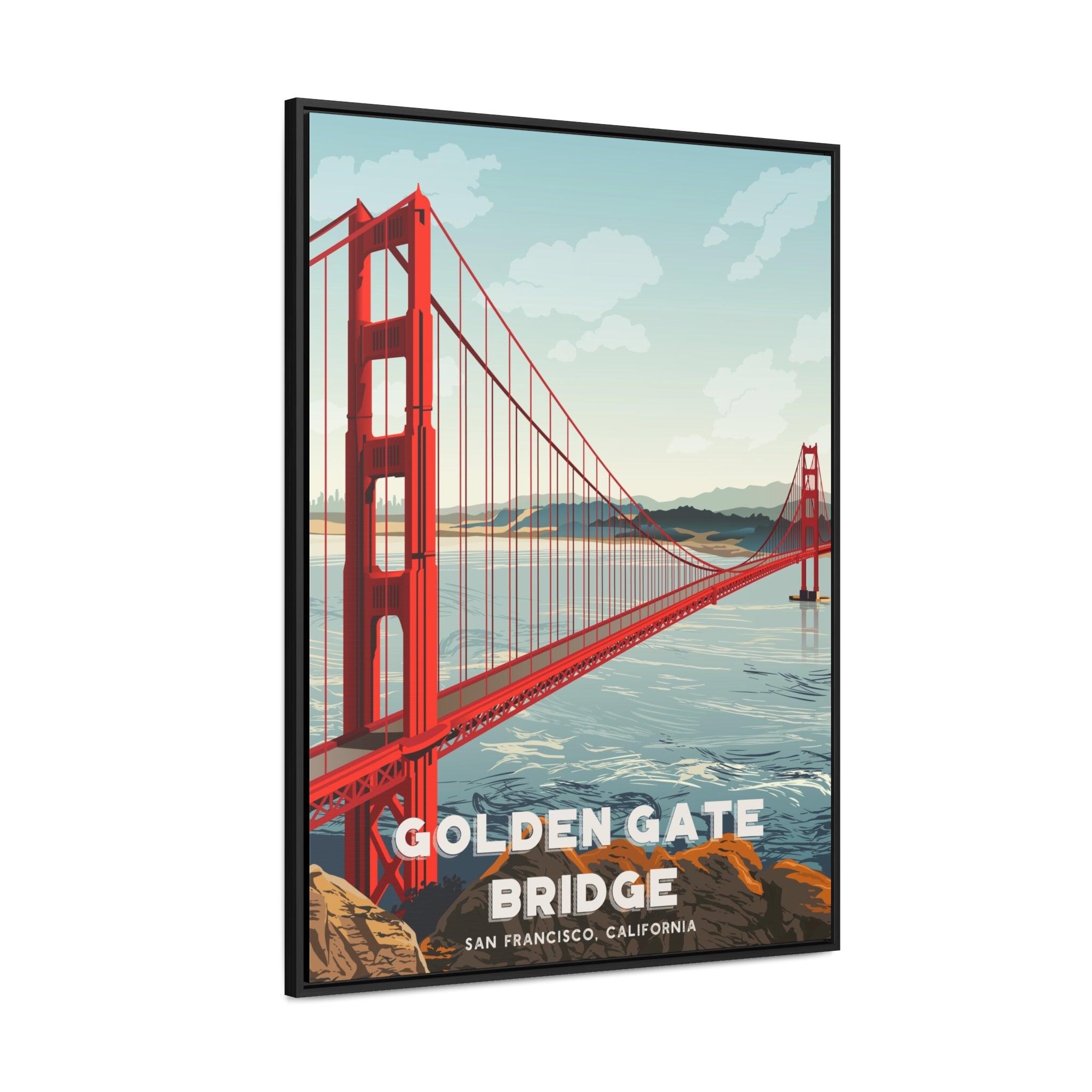 The Golden Gate Bridge Framed Canvas Print