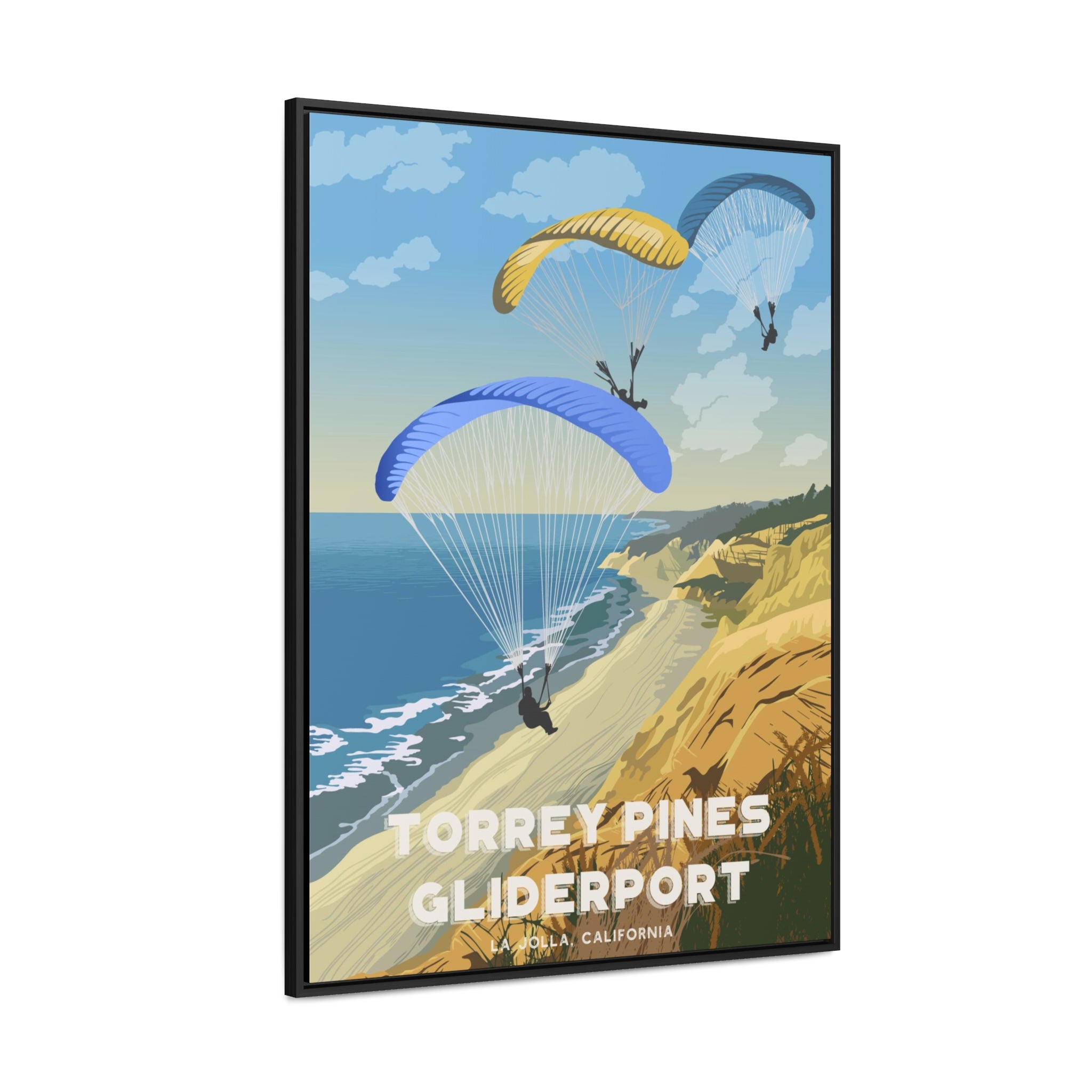 Torrey Pines Gliderport Framed Canvas Print