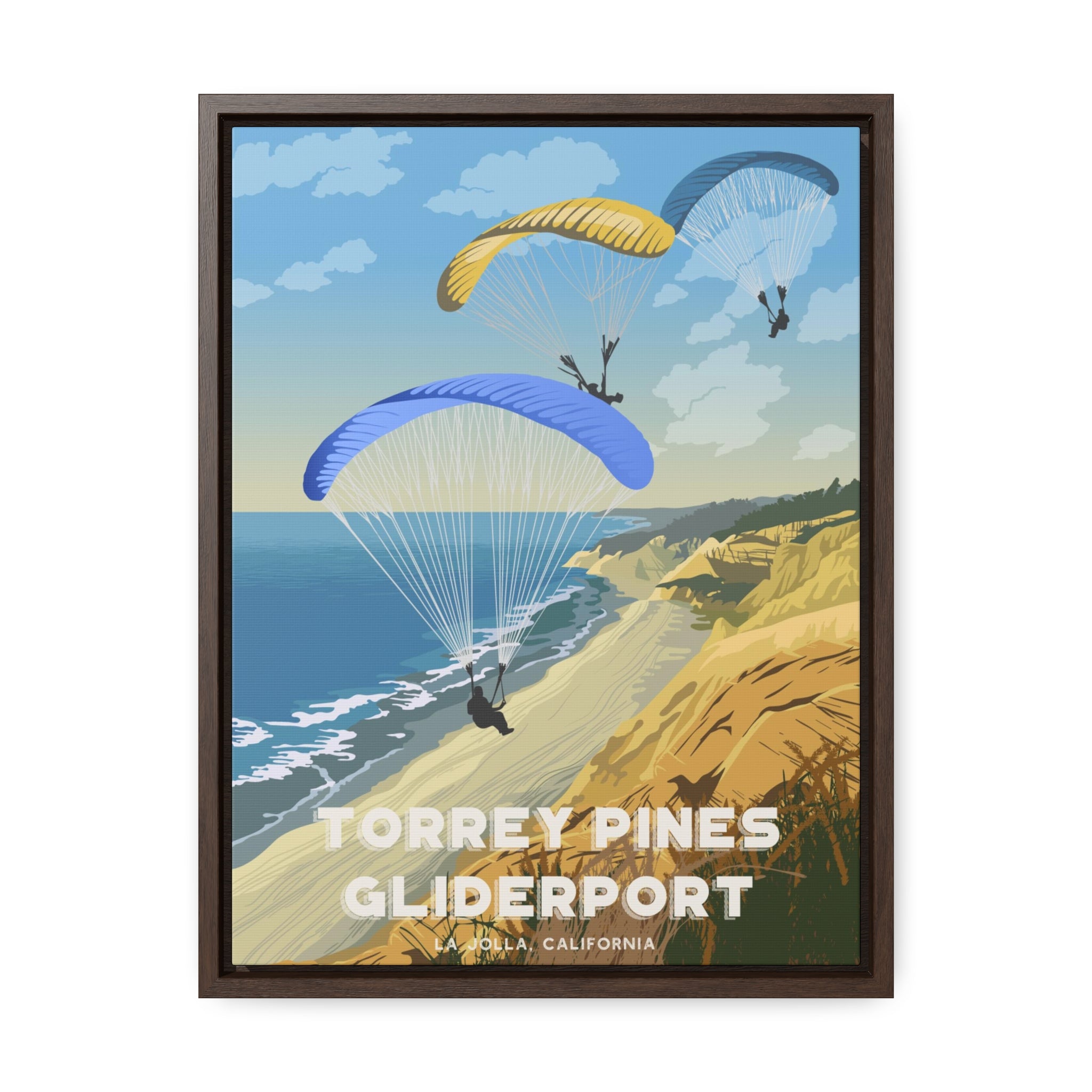 Torrey Pines Gliderport Framed Canvas Print