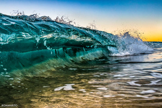 green sapphire wave photography print