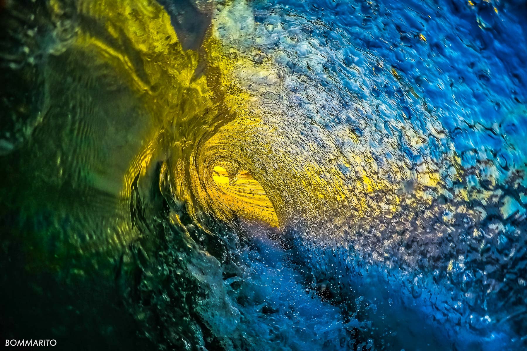 tropical gold wave photography print