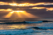 Sunrays at windansea beach