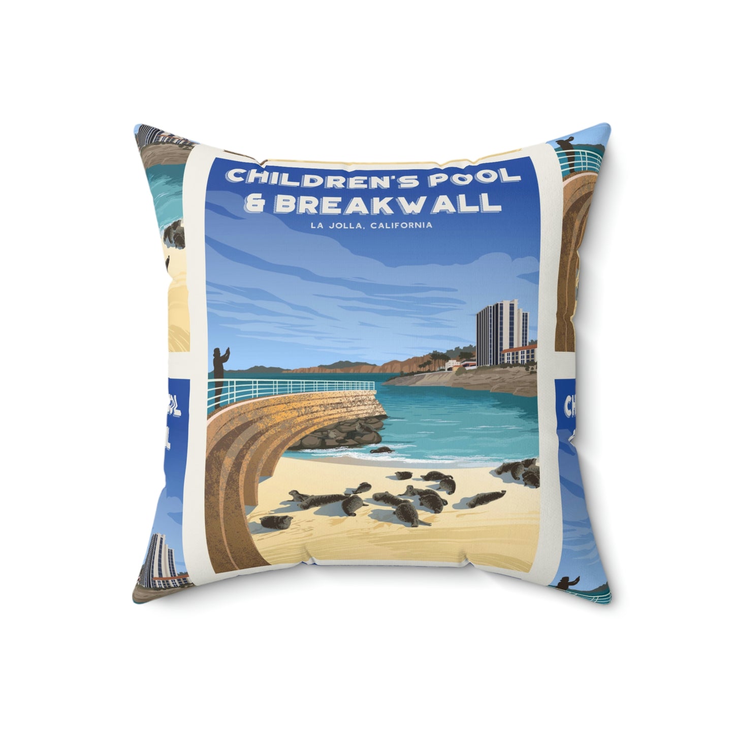Copy of Copy of Copy of Copy of Copy of Children's Pool and Break Wall Pillow