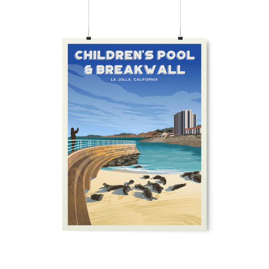 Children's Pool & Break Wall Poster