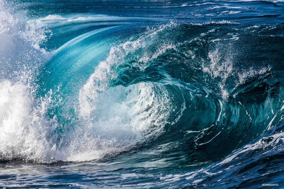 aqua crush wave photography print 