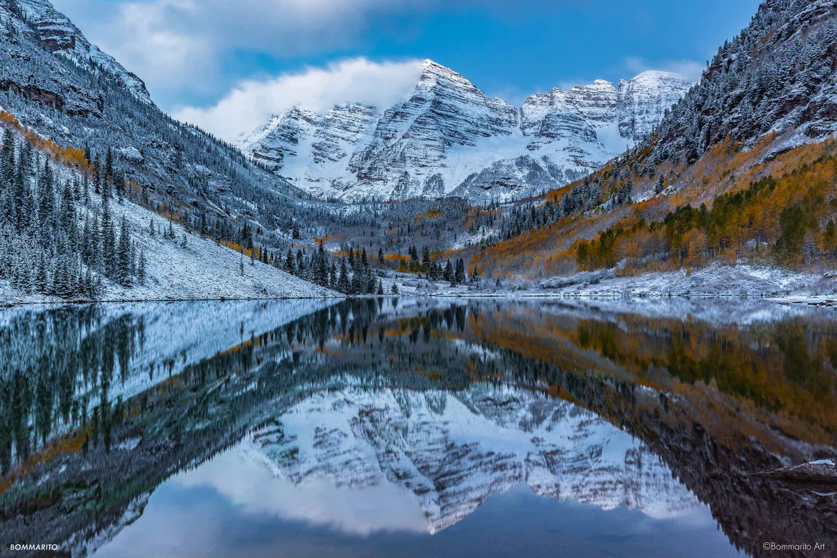 snowy mountain photography print