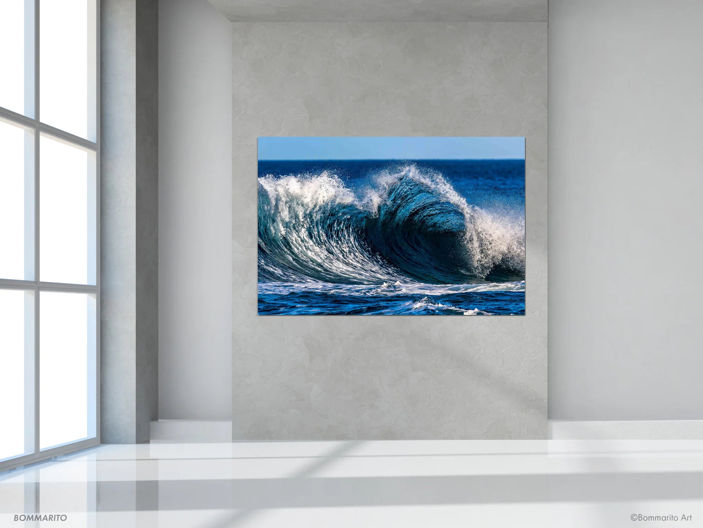 blue dream wave photography print  mockup