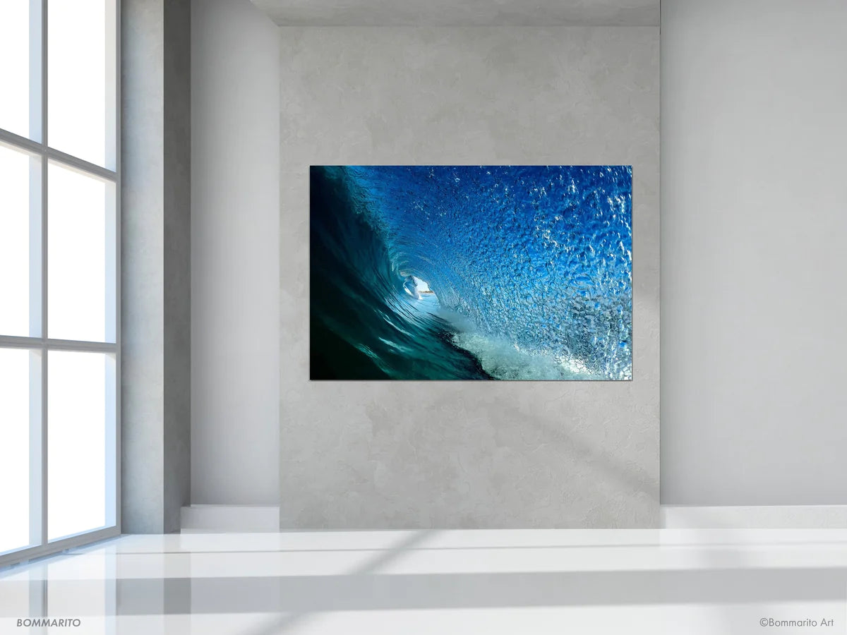crystal blue wave photography print mockup