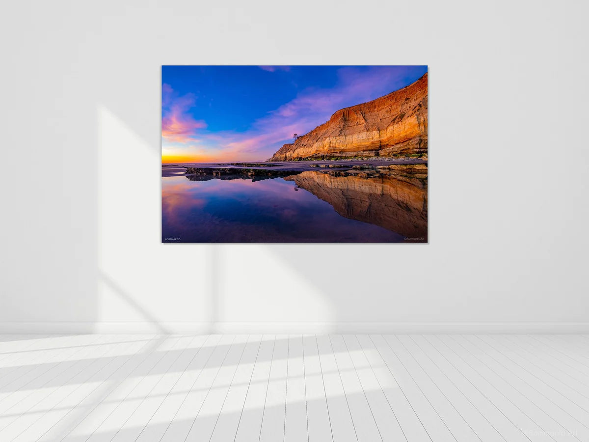 Del Mar beach south fine art photography print mockup