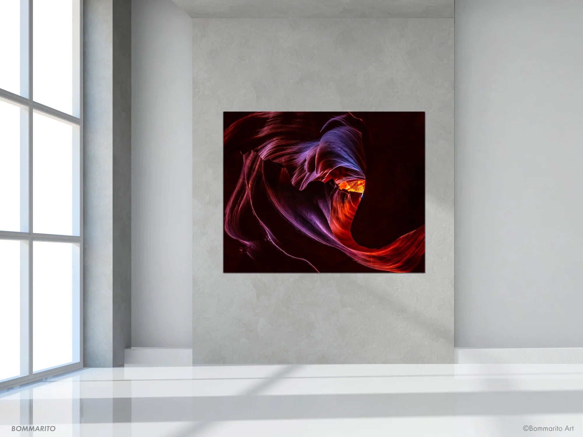 dark canyon photography print mockup
