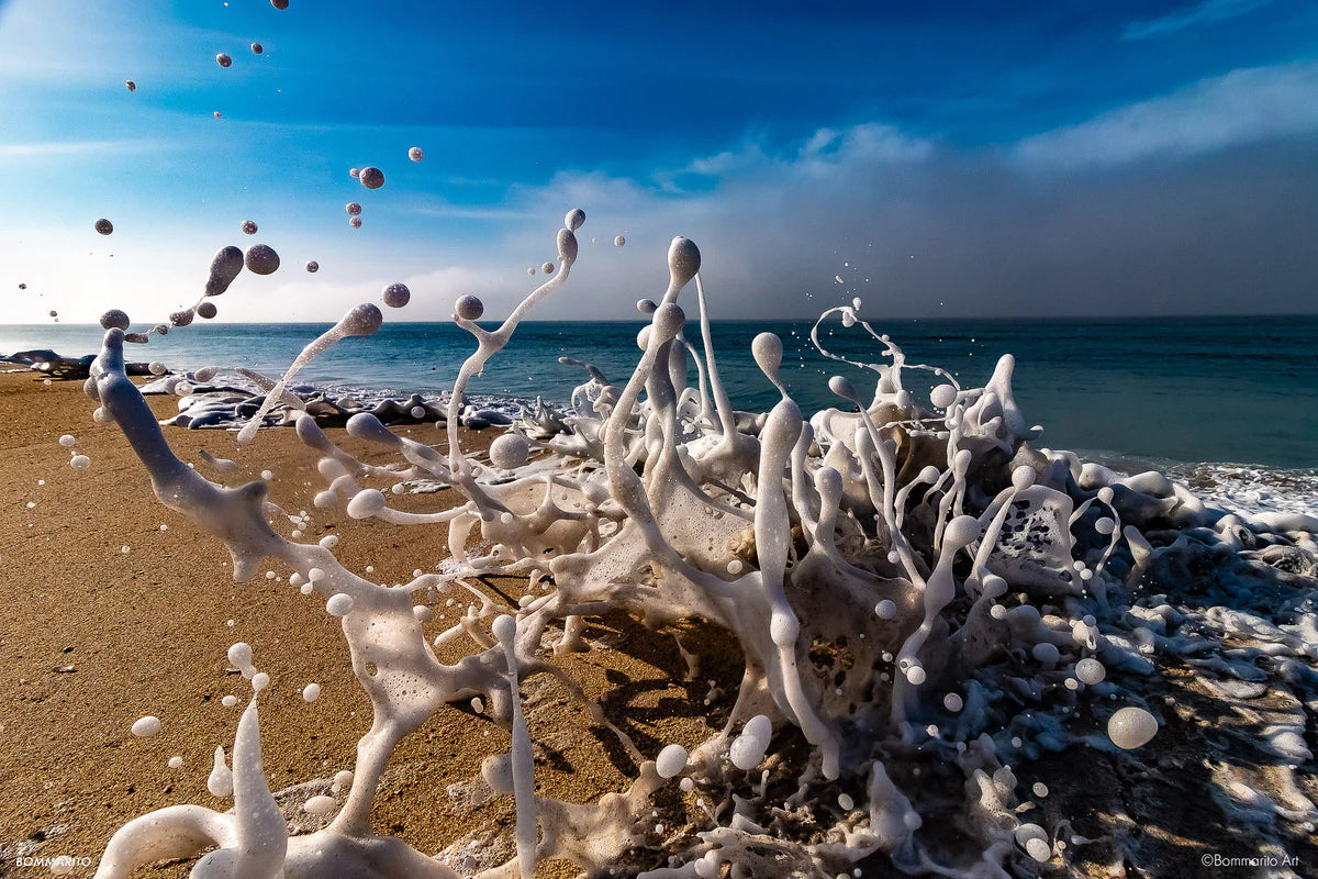 wave foam abstract photography print