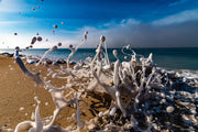 wave foam abstract photography print