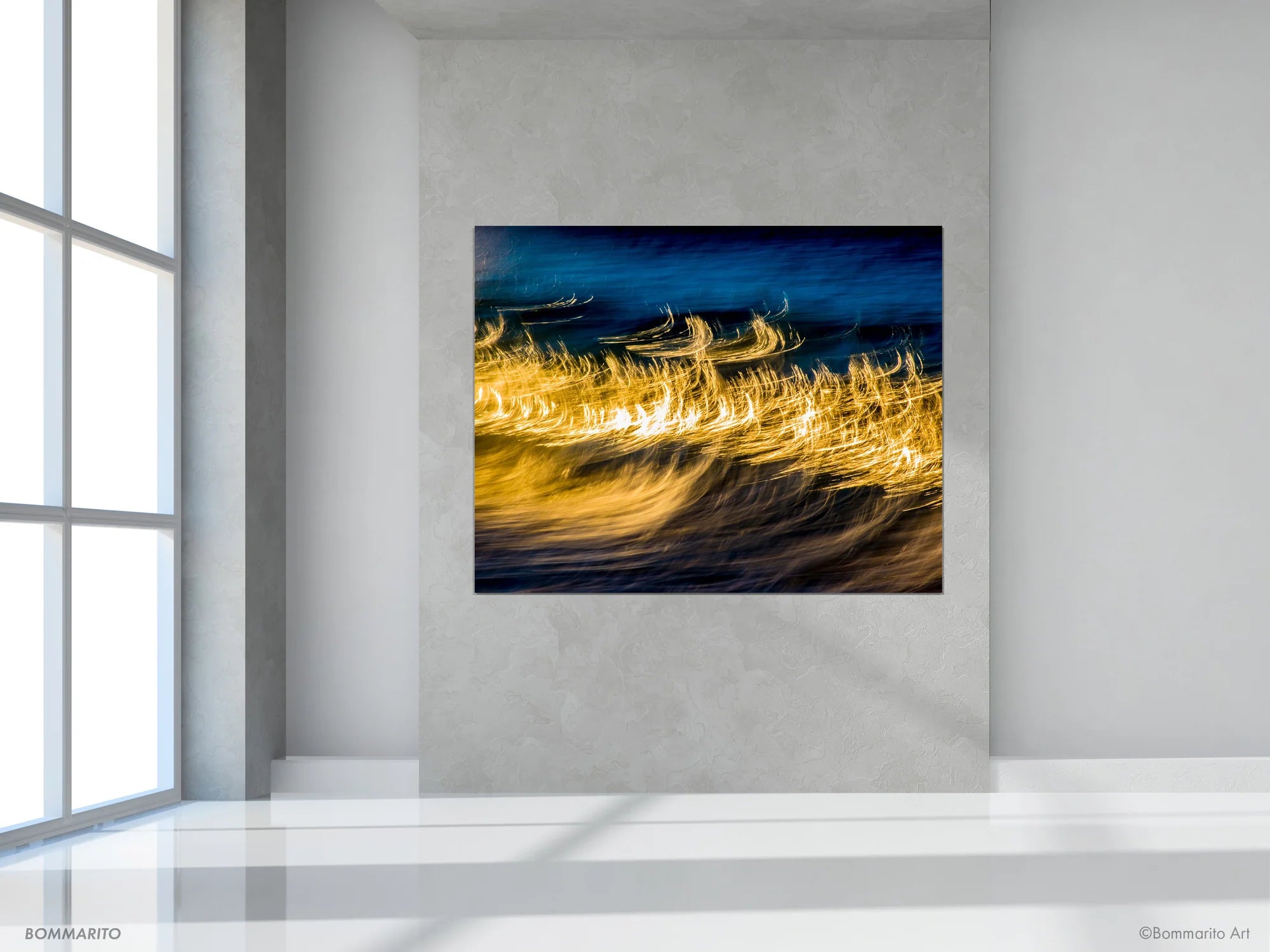 Gold shimmer abstract photography print mockup