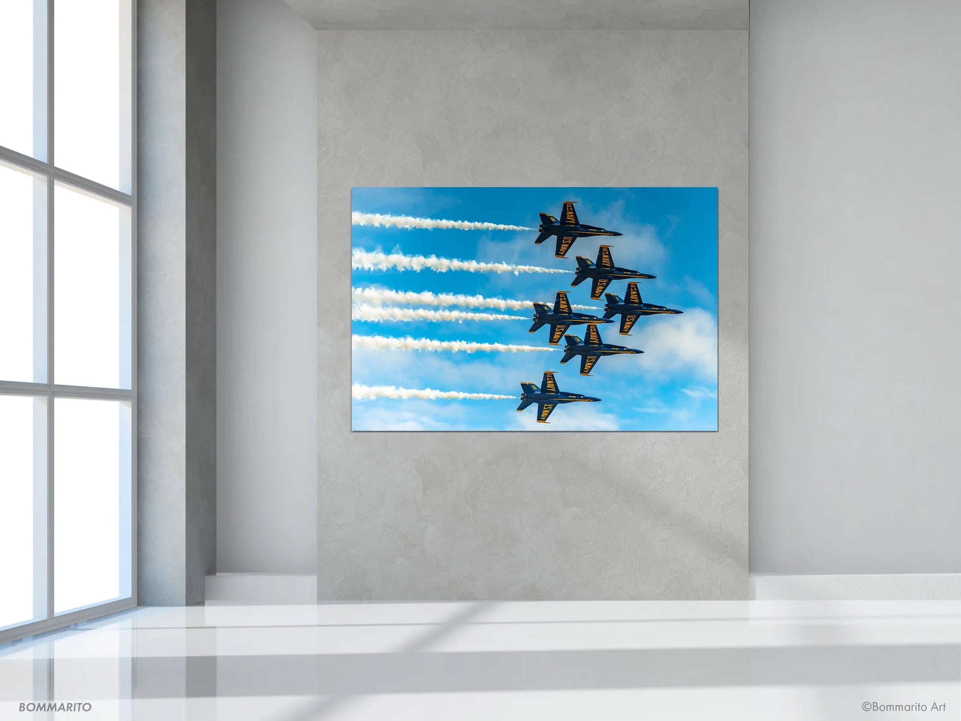 blue angels formation aviation photography print mockup