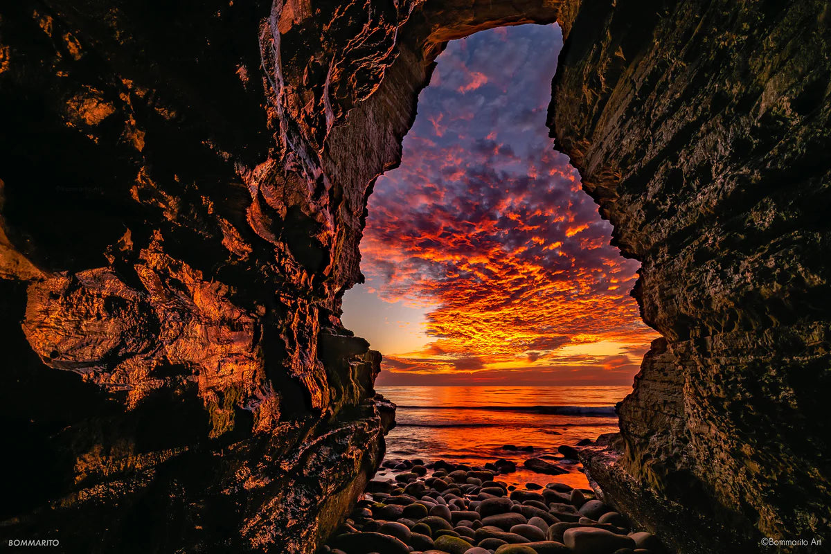 seacave sunset cliffs fine art photography print 