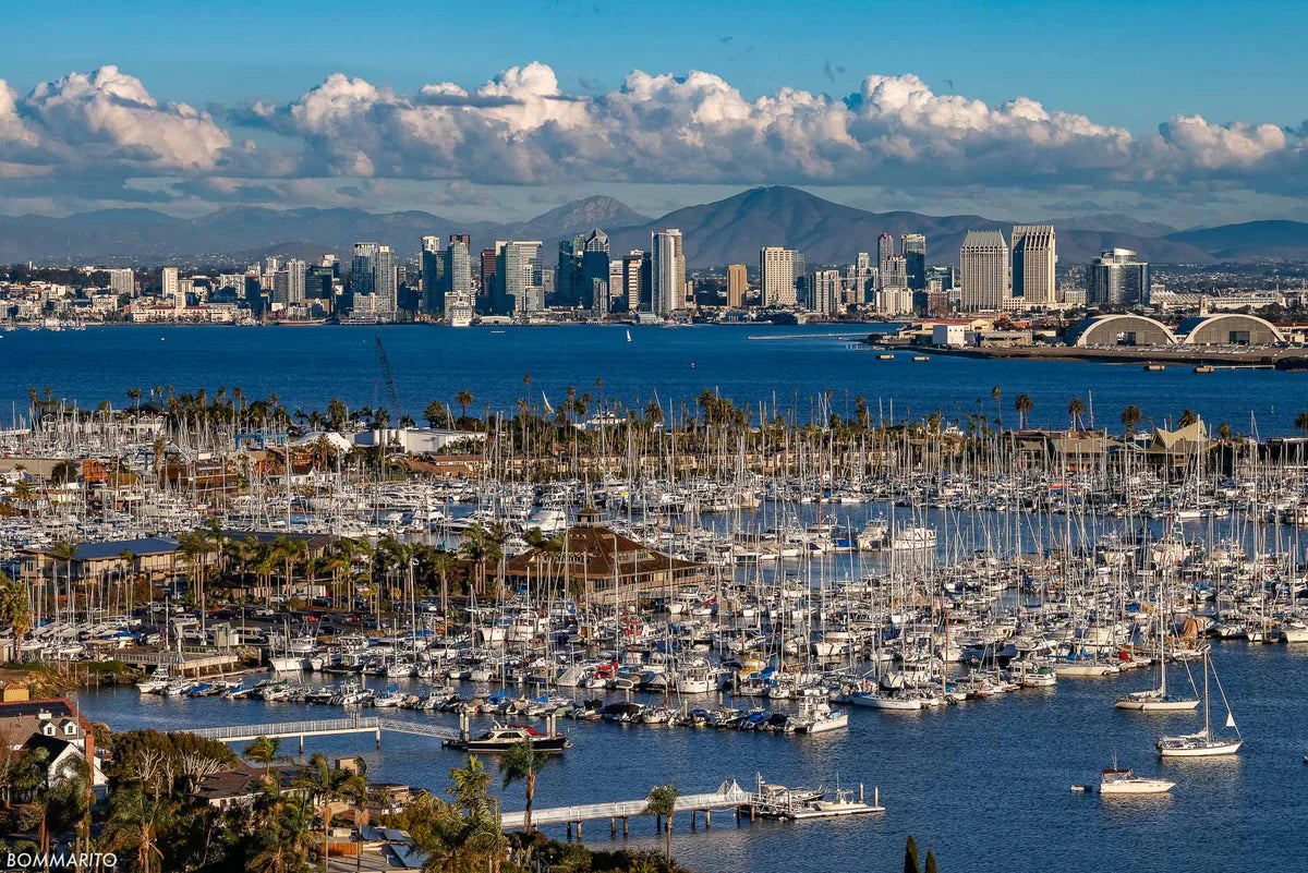 san diego harbor and skyline fine art photography print