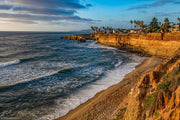 sun at sunset cliffs fine art photography print 