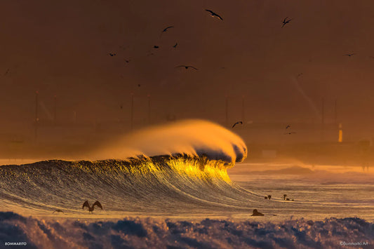 sunset peak wave photography print 