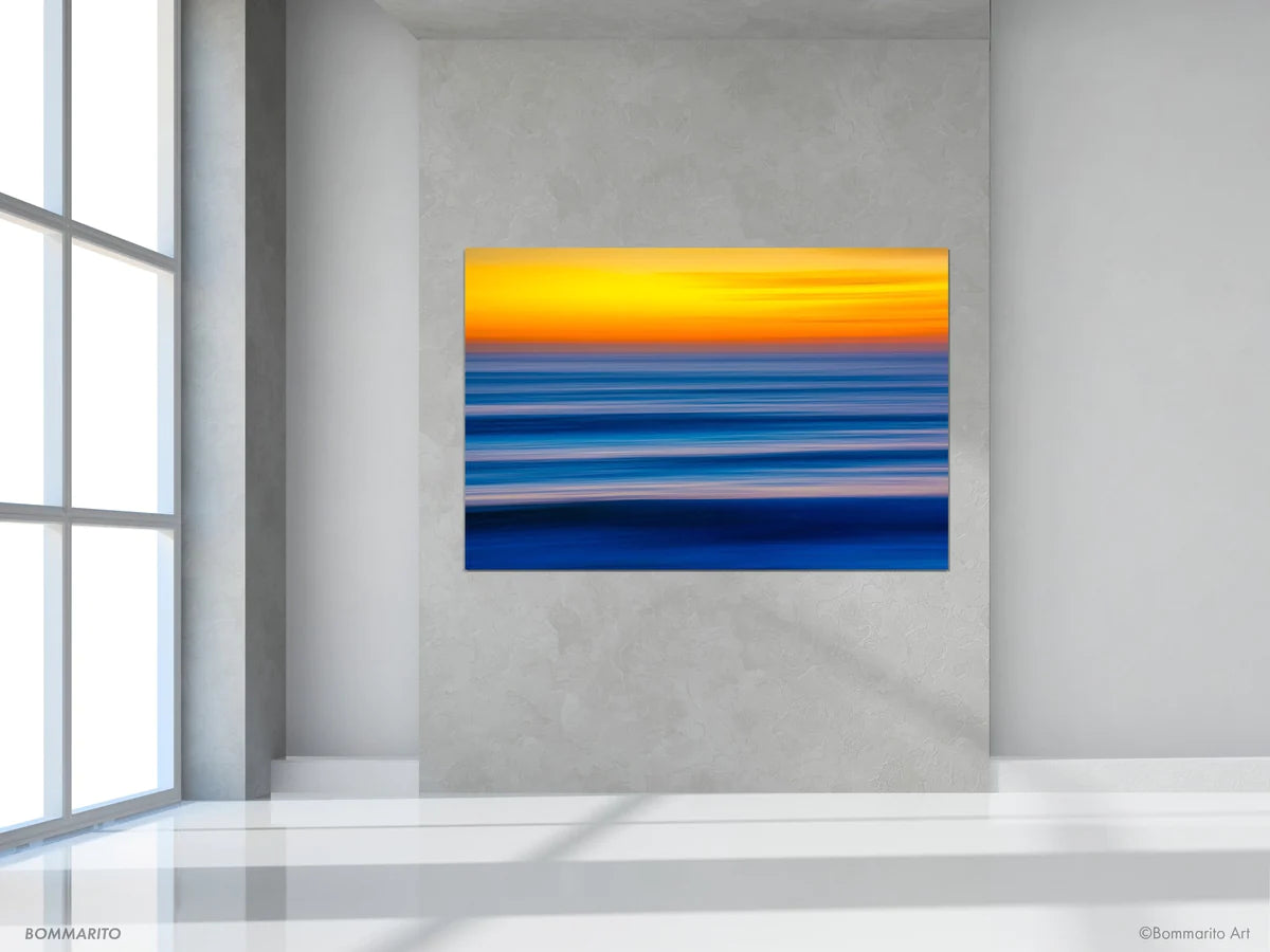 sunset swells abstract photography print mockup
