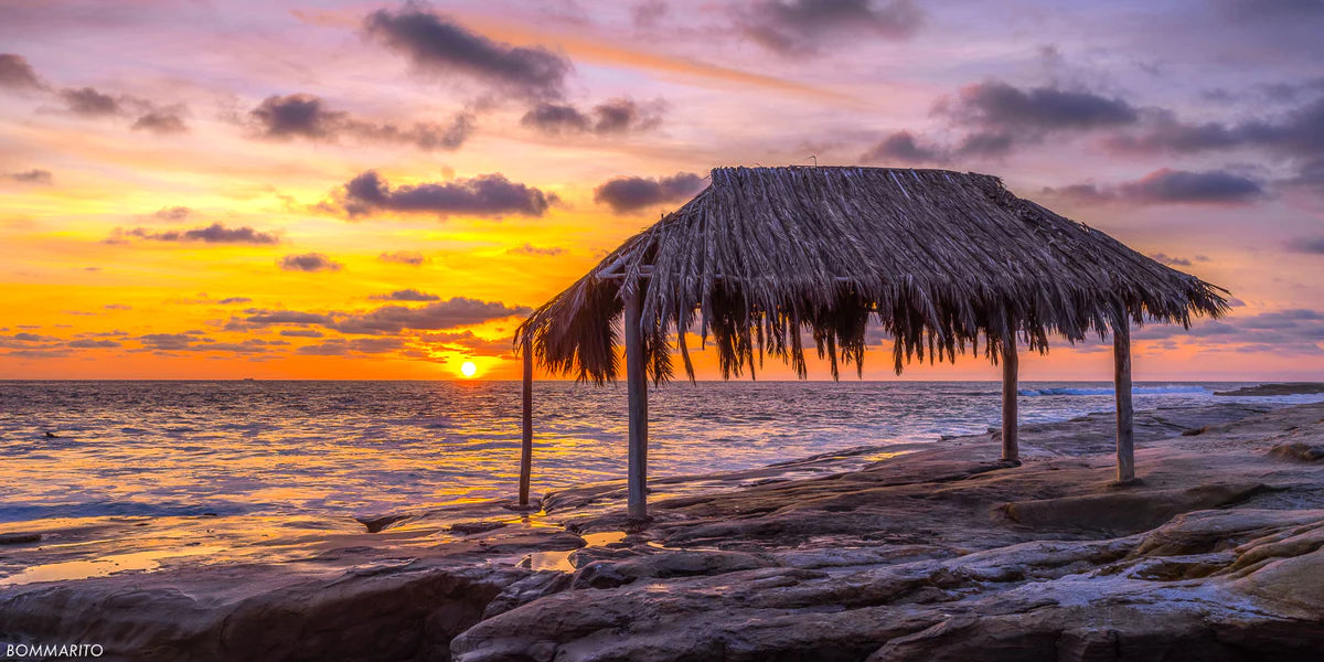 fine art photography print of windansea surf shack