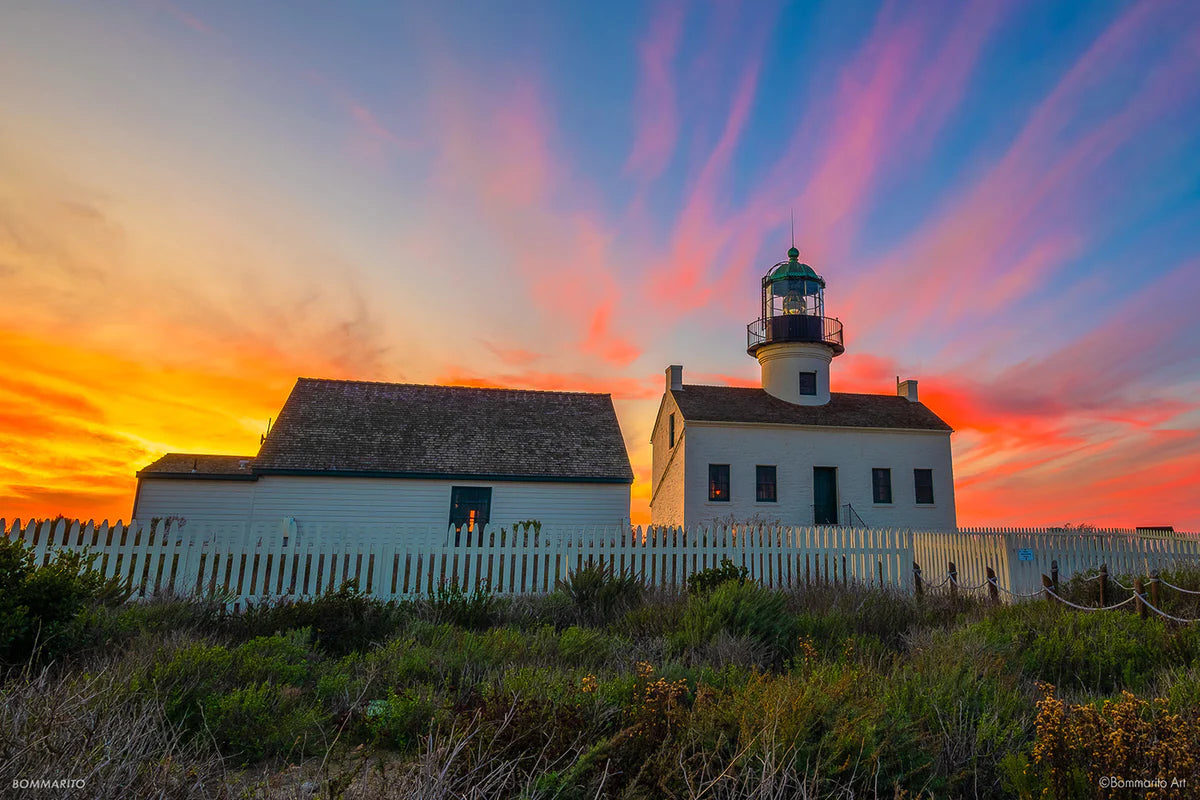 cabrillo lighthouse at sunset fine art photography print 