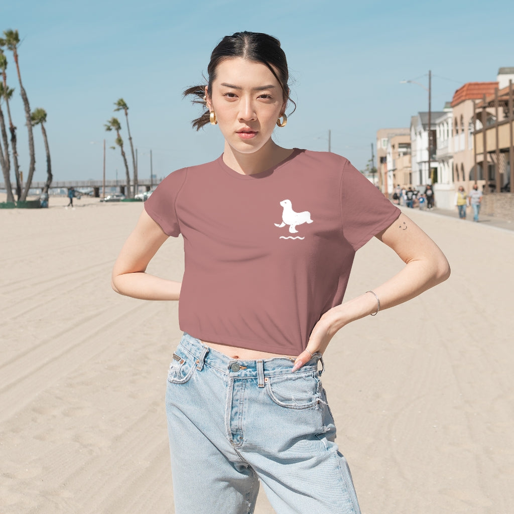 Women's Seal Flowy Cropped Tee